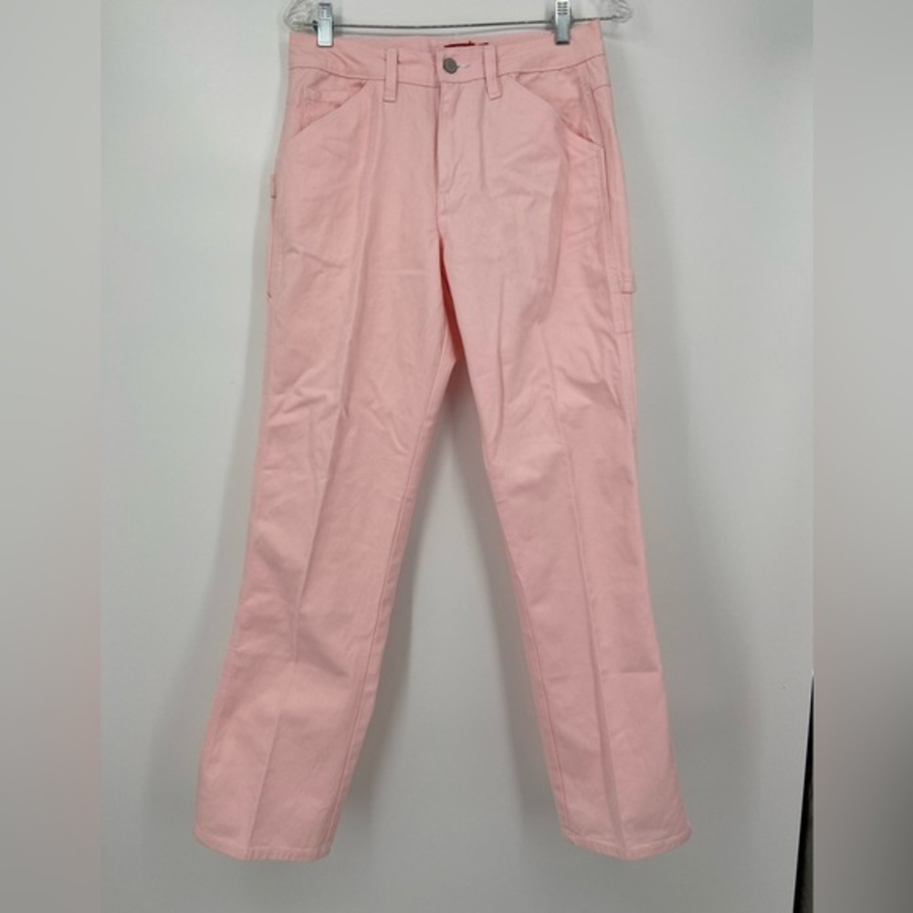 Dickies straight leg jeans, painter pant style. light pink color, size 5/27‎